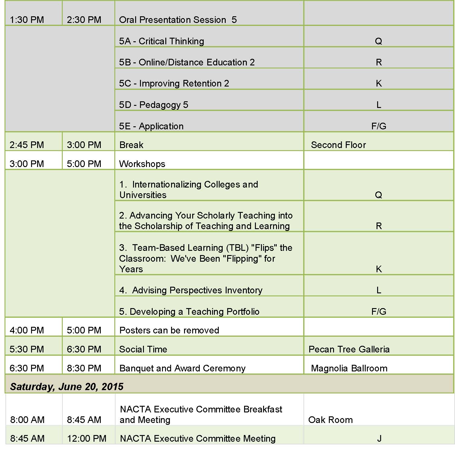 2015 NACTA Daily Program Schedule updated 5-28 Page 5